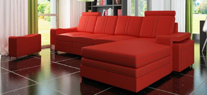LEDERSOFA WUNNENGSLANDSCHAFT ECKSOFA NEI GARNITUR SOFA XXL LËDERCOUCH LËDERECKSOFA!