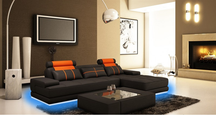 Ledercouch Eckcouch Couch Polster Eck Designer Couchen Nei Paräis Wäiss