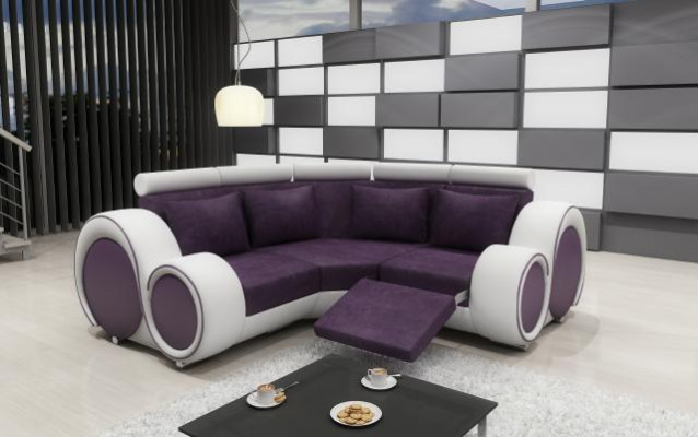 Eck Lieder Textil Stoff Couch Sofa Garnitur Wunnlandschaft Polster Eck Nei LMII