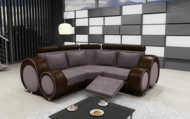 Eck Lieder Textil Stoff Couch Sofa Garnitur Wunnlandschaft Polster Eck Nei LMII