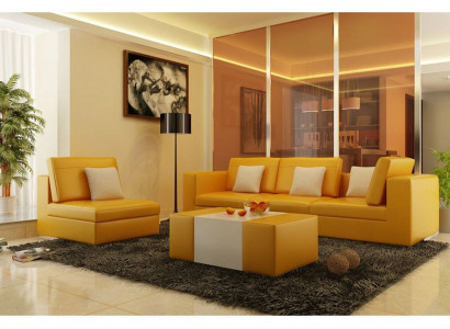 Sofagarnitur mat USB Polstersofa Set 3+1 Lieder Couchen Sofa Moosnamiese.