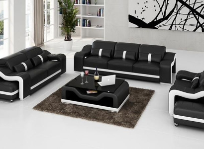 Design Sofagarnitur Couch Polster Canapéen Lieder Modern 3+2 Sëtzer Komplett Set Nei