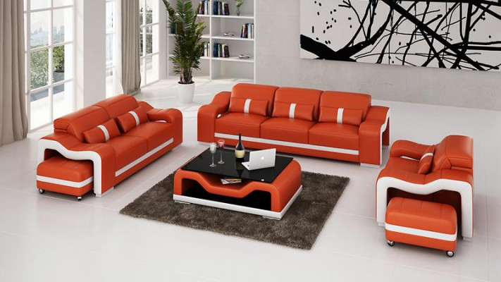 Design Sofagarnitur Couch Polster Canapéen Lieder Modern 3+2 Sëtzer Komplett Set Nei