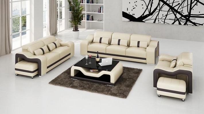 Design Sofagarnitur Couch Polster Canapéen Lieder Modern 3+2 Sëtzer Komplett Set Nei