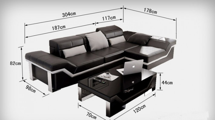 Liederkanapé Sofa Canapé Wunnlanschaft Ecksofa Garnitur Dekor Modernen Design