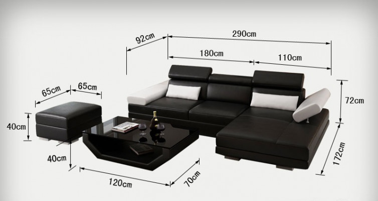 Lederkanapé L-Form Couch Wunnlandschaft Dekor Ecks-Kanapé Garnitur Modern Design