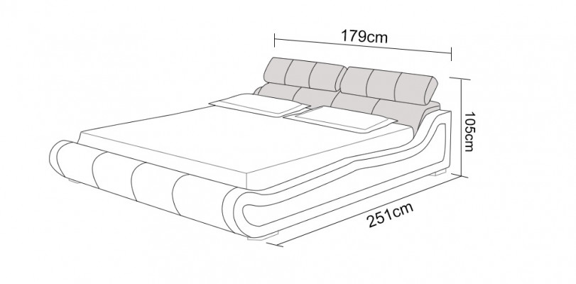 Luxus Liederbett mat USB Polster Better Duebel Modern Ehe 140/160/180 cm