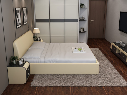 Designer Bett Polsterbett Luxusbett duebelt Bett Ehebett Better 140/160/180 LB8836