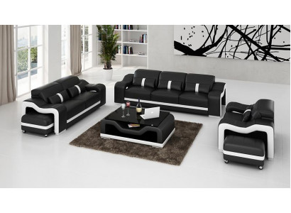 Design Sofagarnitur Couch Polstersofaen Lieder Modern 3+1 Sëtzer Komplett Set Nei