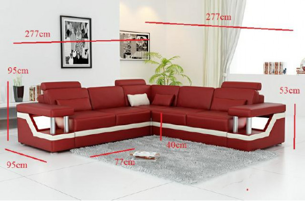 XXL Liederdivan mat USB Garnitur Wunnlandschaft Eckcouch Lieder Ecksofa HAMBURG II
