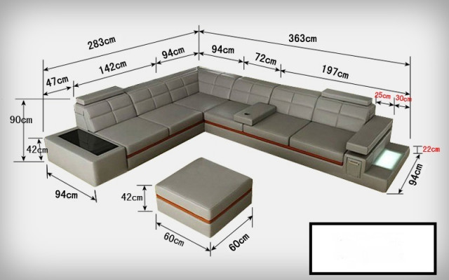Ledersofa Canapé Wunnlandschaft Eckssofa Eck Garnitur Design Modern Sofa B2011
