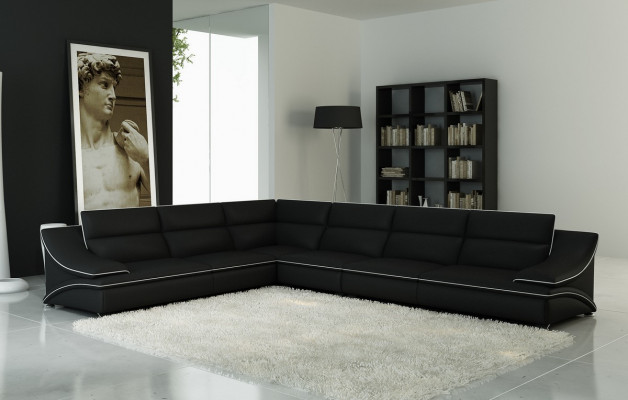 Ledercouch Couch Wunnlandschaft Ecksitzgrupp Ecksofa Garnitur Design Modern