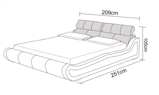 Luxus Liederbett Design gepolstert Better Duebel Modern Ehe 140/160/180 cm