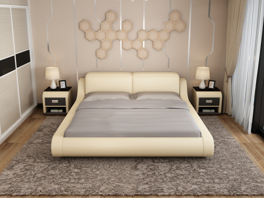 Designer Bett Gepolstert Luxusbett Duebelbett Ehebett Better 140/160/180 cm