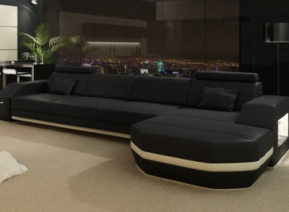 Design Eckcouch Sofa Polster Eck Garnitur Ledersofa Eck-Wunnlandschaft PH300
