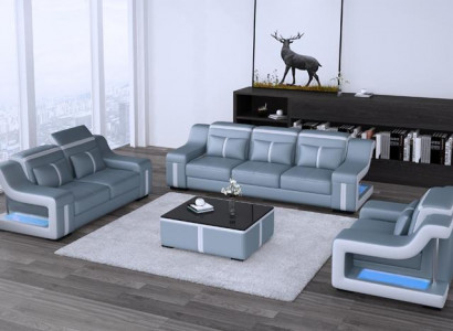Design Multifunktiounscouch Relax Sofa Lieder Polster Couchen Drësëtzer 3er Nei