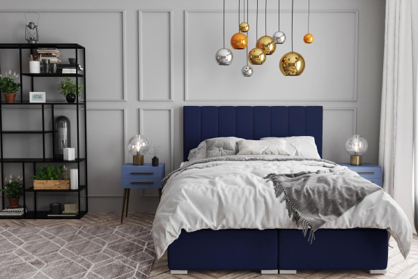 Boxspring Bett Hotel Duebele Komplett Set Matratz Topper Better Funktioun Këscht