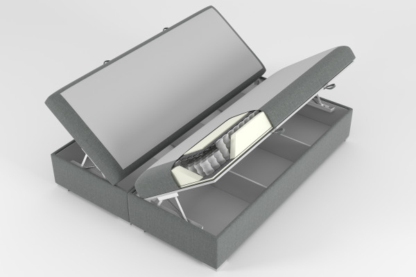 Boxspring Bett Hotel Duebele Komplett Set Matratz Topper Better Funktioun Këscht