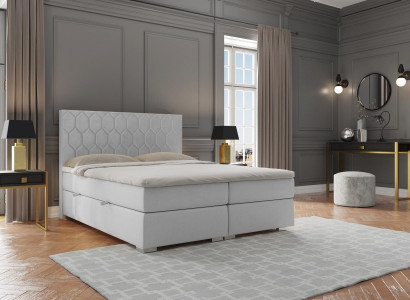 Boxspring Bett Hotel Design Samt Luxus Better Gepolsterte Bettkëschte Funktioun Duebel