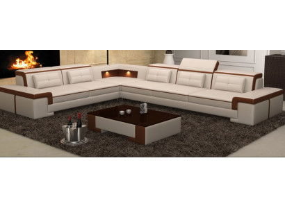 Modern Ecksofa Couch Lieder Polster Design Canapé Garnitur Wunnlandschaft