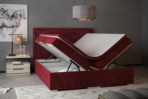 Boxspringbett Hotel duebel Luxus Better Polster Bettkëscht Funktioun 180x200cm