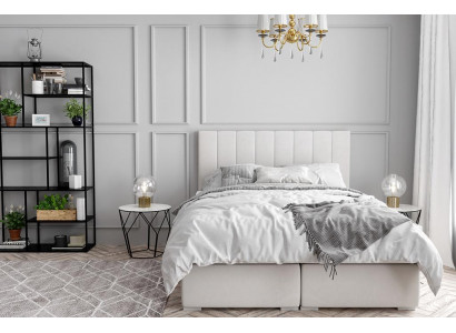Boxspring Bett Hotel Duebel Luxus Better Polster Bettkëscht Funktioun Beige Nei