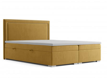 Boxspring Design-Bett Hotel Duebel Better Luxus Polsterbettkasten Funktioun Giel