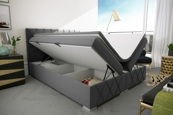 Bett Komplett-Set Duebel Matrass Boxspring Topper Better Funktioun Këscht
