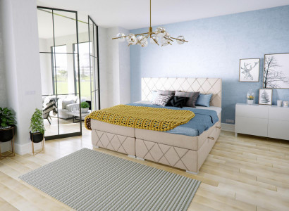 Boxspring Bett Komplett Set Duebel Matratz Topper Better Funktioun Këscht Hotel