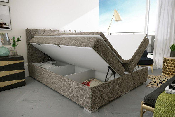 Boxspring Bett Komplett Set Duebel Matratz Topper Better Funktioun Këscht Hotel