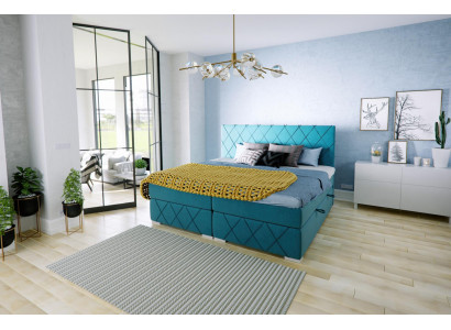 Boxspringbett Hotel Duebel Textil Luxus Better Bettkëscht Polster Funktioun