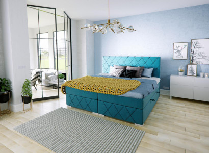 Boxspringbett Hotel Duebel Textil Luxus Better Bettkëscht Polster Funktioun