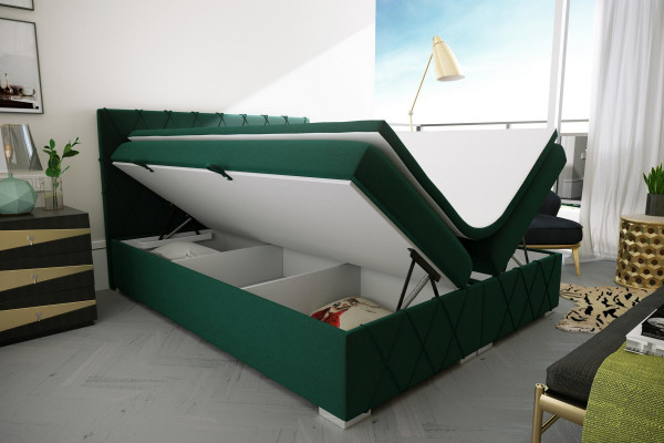 Boxspringbett Hotel Duebel Textil Luxus Better Bettkëscht Polster Funktioun