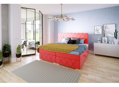 Exzellent modern duebelt Box-Spring-Bett fir d'Schlofzëmmer