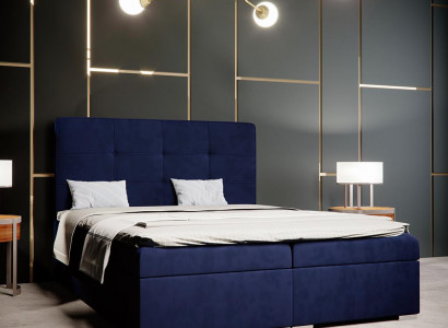 Blo Boxspringbett Hotel Duebel Luxus Better Polster Bettkëscht Funktioun Nei