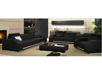 Ledercouch Sofagarnitur 3+2+1 Lieder Couch Polstersëtz Designer Garnitur JarksonS