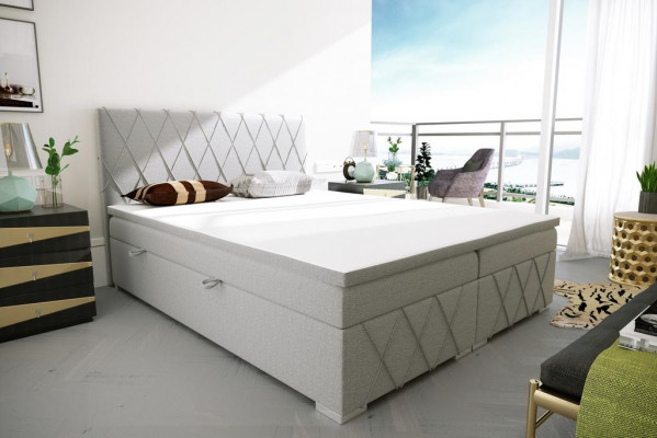 Boxspringbett Hotel Duebelbett Textil Luxus Better Gepolstert Bettekëscht Funktioun