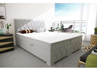 Boxspringbett Hotel Duebelbett Textil Luxus Better Gepolstert Bettekëscht Funktioun