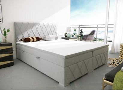 Boxspringbett Hotel Duebelbett Textil Luxus Better Gepolstert Bettekëscht Funktioun