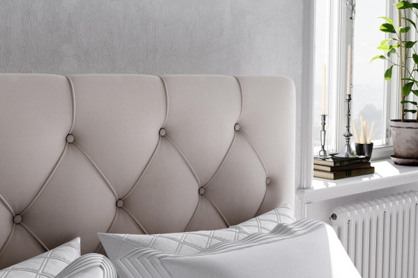 Boxspringbett Hotel Duebel Blo Textil Luxus Bettgestellen Polster Bettkëscht Funktioun