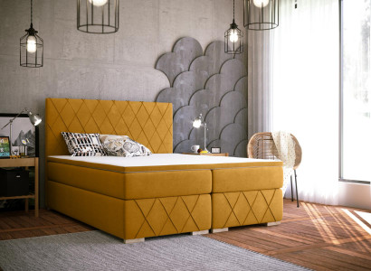 Boxspring Bett Komplett Set Matratz & Topper Luxus Polster 160x200cm Better Nei