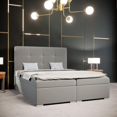 Boxspring Bett Hotel Duebel Samt Textil Luxus Better Polster Bettekasten Funktioun