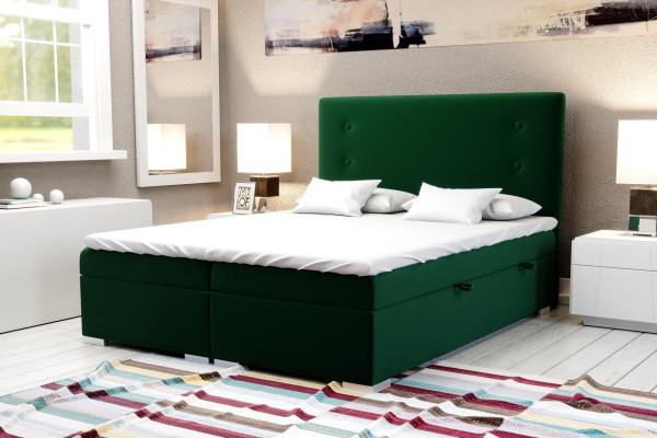 Boxspring Bett Hotel Duebel Komplett Set Matratz Topper Better Funktioun Këscht