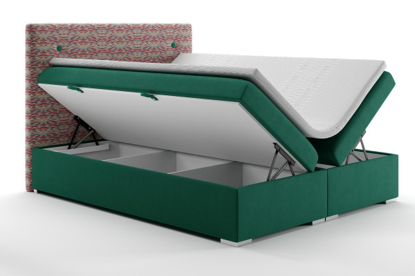 Boxspring Bett Hotel Duebel Komplett Set Matratz Topper Better Funktioun Këscht