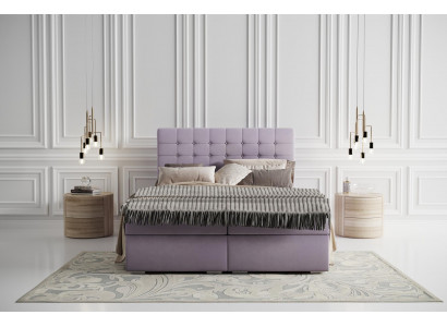 Komplett Set Matratz & Topper Boxspring Bett Rousenholz Polster 180x200cm