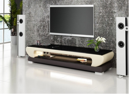 RTV TV Säitestéck Lieder Glas Dësch Fernsee Schaf Dësch Designer 403