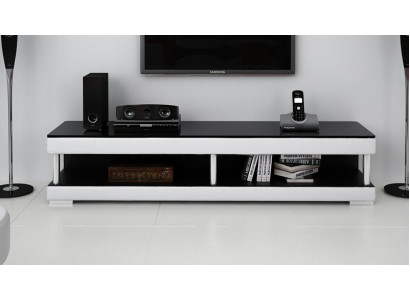 RTV TV Säitbord Léier Glas Dësch Televisioun Schaf Dësch Lowboard Mo.C