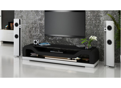 RTV TV Säitendësch Lieder Glas Dësch Fernseh Schaf Sideboard Mo.F.