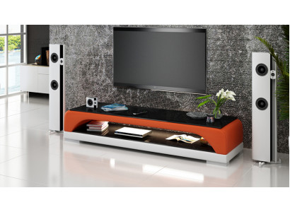 RTV TV Sideboard Lieder Glas Dësch Fernseh Schaf Dësch Lowboard Mo.H