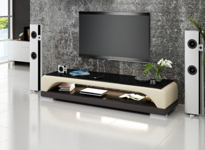 RTV TV Säitendësch Lieder Glas Dësch Fernseh Schaf Dësch Designer Dekor
